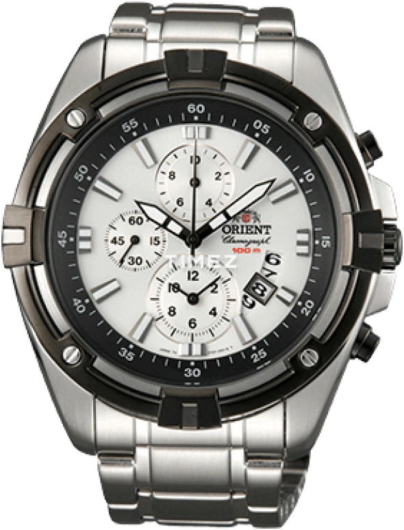 Orient,Sports 48mm,48mm,Stainless Steel,White,Quartz,Chronograph,Day,TT0Y003W