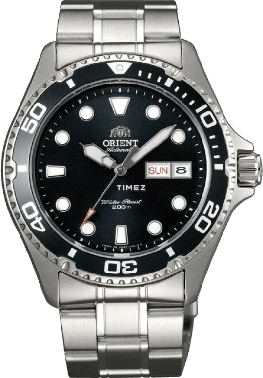 Orient,Other 41.50mm,41.50mm,Stainless Steel,Black,Automatic,Date,Day,FAA02004B