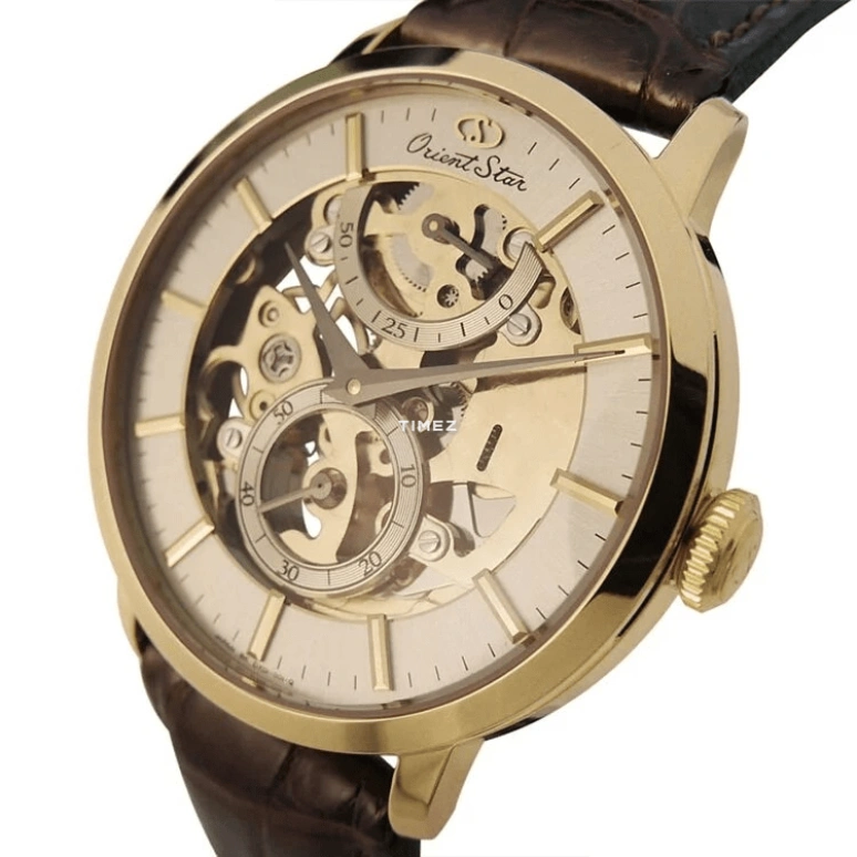 Orient,STAR 39mm,39mm,Stainless Steel,Silver,White,Skeleton,Handwound,Power Reserve Indicator,Sapphire,Crystal Glass,WZ0011DX