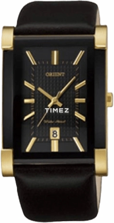 Orient,Other 0mm,0mm,Stainless Steel,Yellow,Black,Quartz,Day,Square,CUNDJ001B