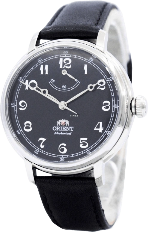 Orient,Classic 40mm,40mm,Stainless Steel,Black,Handwound,Power Reserve Indicator,Sapphire,Crystal Glass,FDD03002B