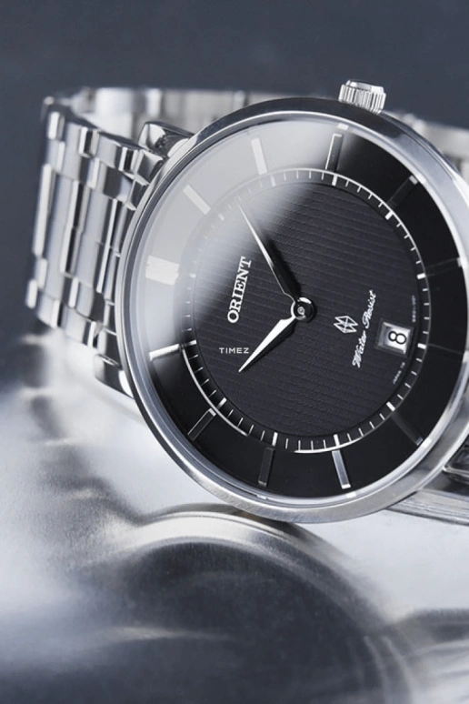 Orient,Other 38mm,38mm,Stainless Steel,Black,Quartz,Day,Sapphire,Crystal Glass,FGW01005B