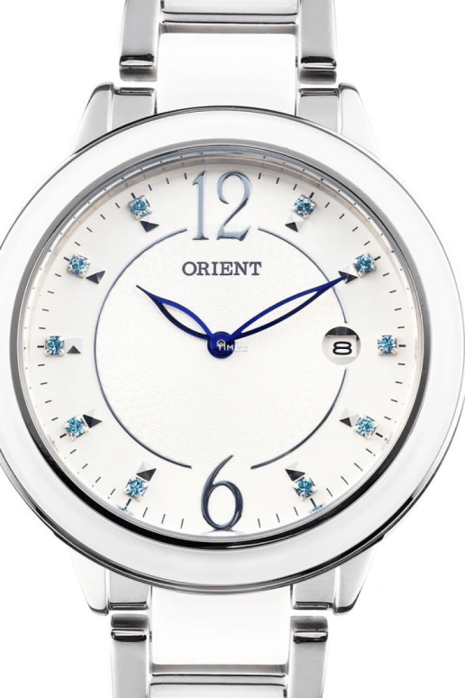 Orient,Classic 38mm,38mm,Stainless Steel,Ceramic,White,Quartz,Day,Hardlex,Glass,FGW04004W
