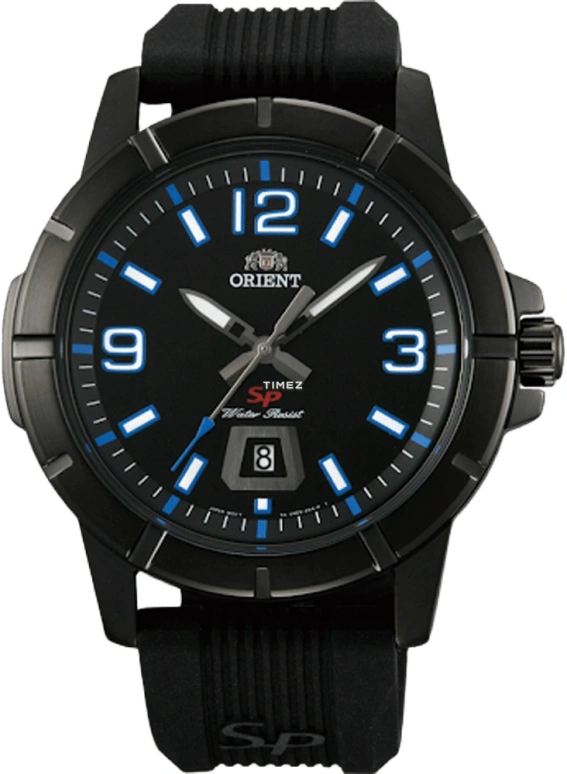 Orient,Other 43mm,43mm,Stainless Steel,Black,Quartz,Day,Sapphire,Crystal Glass,SUNE9007B0