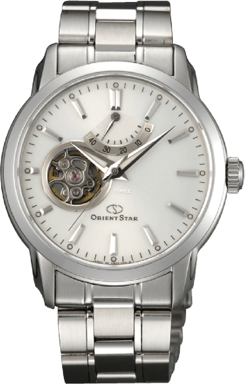 Orient,Other 39mm,39mm,Stainless Steel,White,Handwound,Power Reserve Indicator,Sapphire,Crystal Glass,SDA02002W