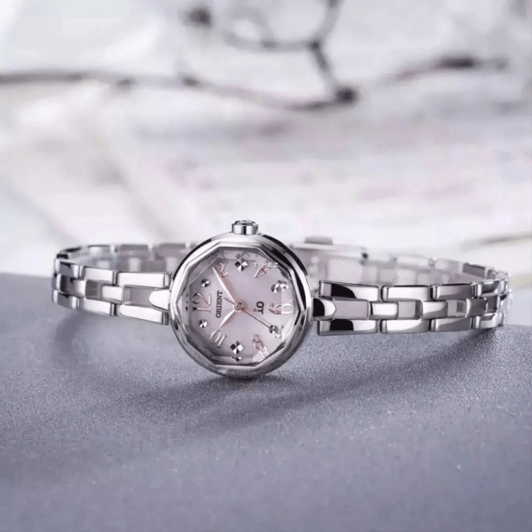 Orient,Other 21.50mm,21.50mm,Stainless Steel,Pink,Quartz,Hardlex,Glass,Round,SWD08001Z0