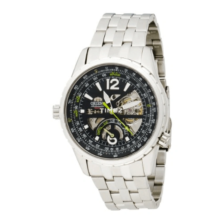 Orient,Sports ,Stainless Steel,Black,Automatic,Power Reserve Indicator,Sapphire,Crystal Glass,SFT00004B0