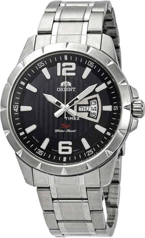 Orient,Sports 43mm,43mm,Stainless Steel,Black,Quartz,Date,Day,FUG1X004B