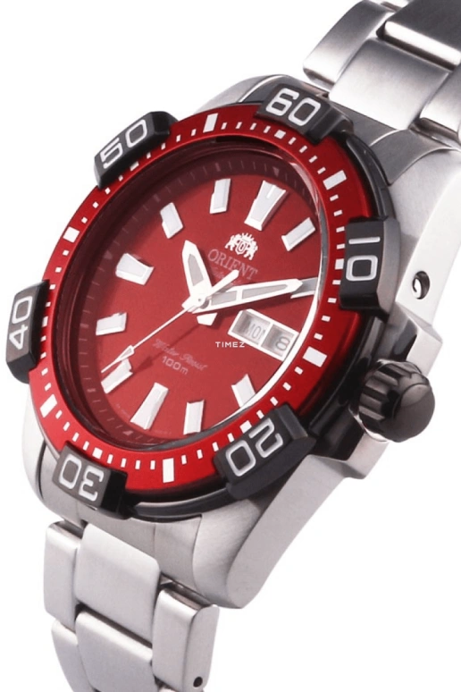 Orient,Other 45.50mm,45.50mm,Stainless Steel,Red,Automatic,Date,Day,FEM7R002H