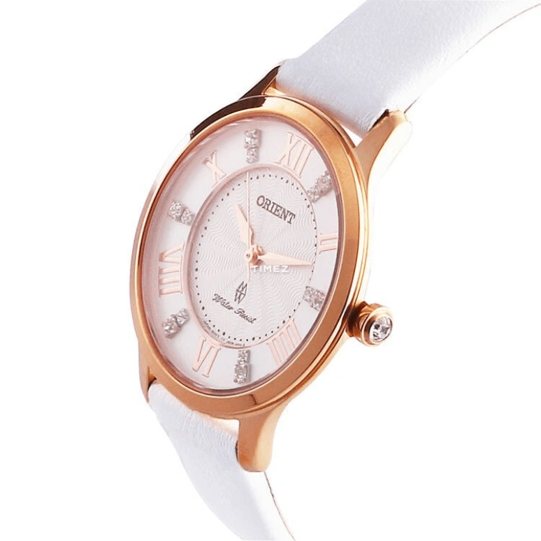 Orient,Other 30.50mm,30.50mm,Stainless Steel,White,Quartz,Round,Rose Gold,FUB9B002W