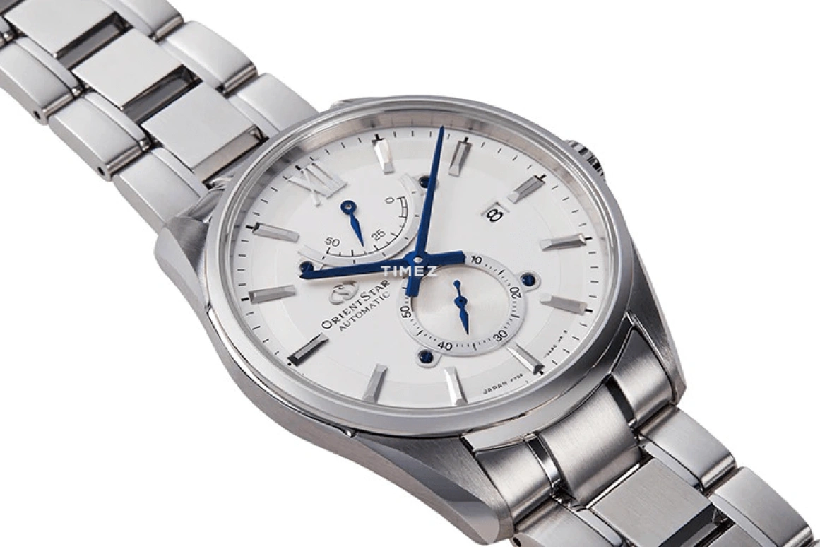 Orient,STAR 40mm,40mm,Stainless Steel,White,Handwound,Day,Power Reserve Indicator,RE,RE-HK0001S00B