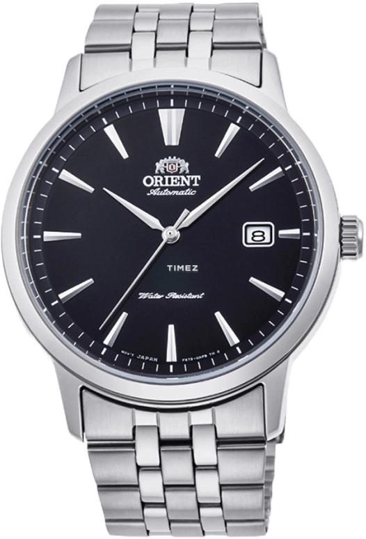 Orient,Classic 41.60mm,41.60mm,Stainless Steel,Black,Automatic,Handwound,Day,Glass,RA,RA-AC0F01B10D