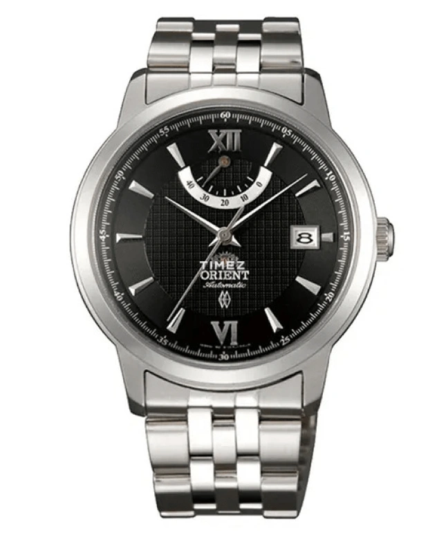 Orient,Other 39mm,39mm,Stainless Steel,Black,Automatic,Day,Sapphire,Crystal Glass,SEJ02002B0