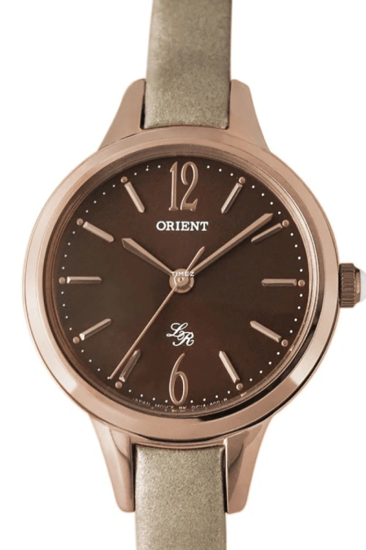 Orient,Other 28mm,28mm,Stainless Steel,Coffee,Quartz,Glass,Round,FQC14005K