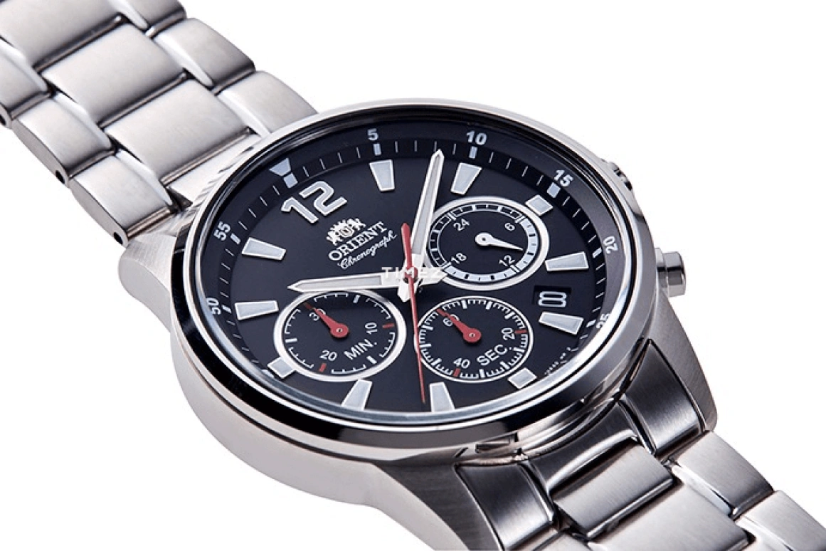 Orient,Sports 42mm,42mm,Stainless Steel,Black,Quartz,Chronograph,Day,RA,RA-KV0001B