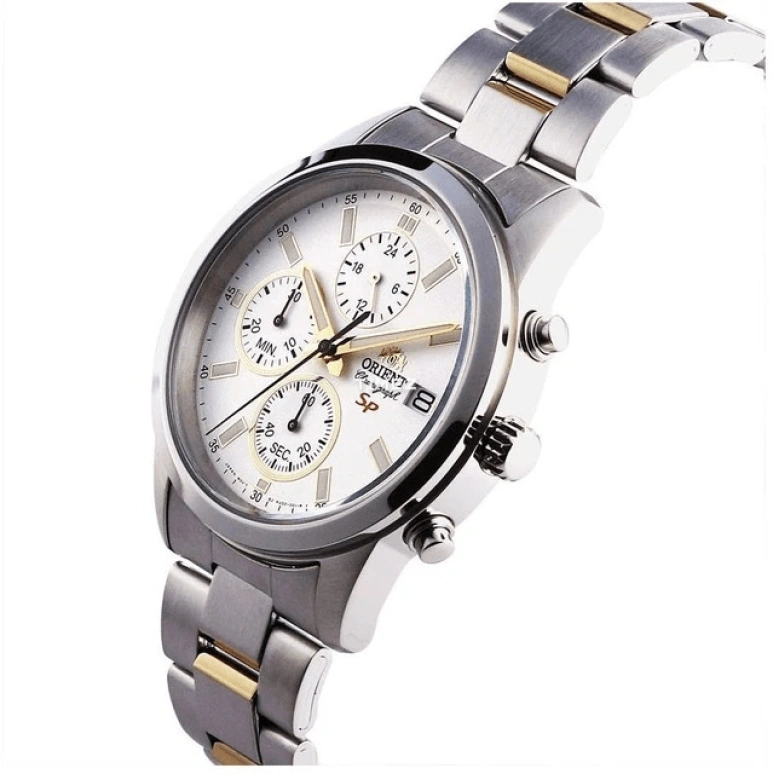 Orient,Sports 42mm,42mm,Stainless Steel,White,Quartz,Chronograph,Day,SKU00001W0