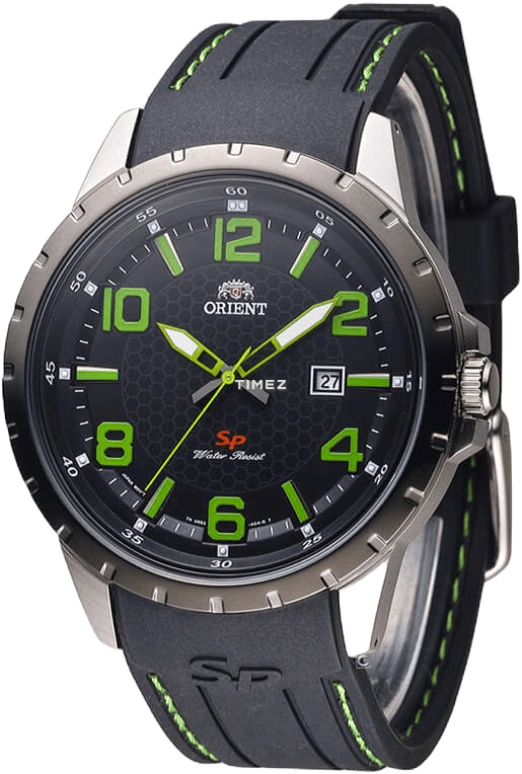 Orient,Sports 43.90mm,43.90mm,Stainless Steel,Black,Quartz,Day,Glass,FUNG3005B
