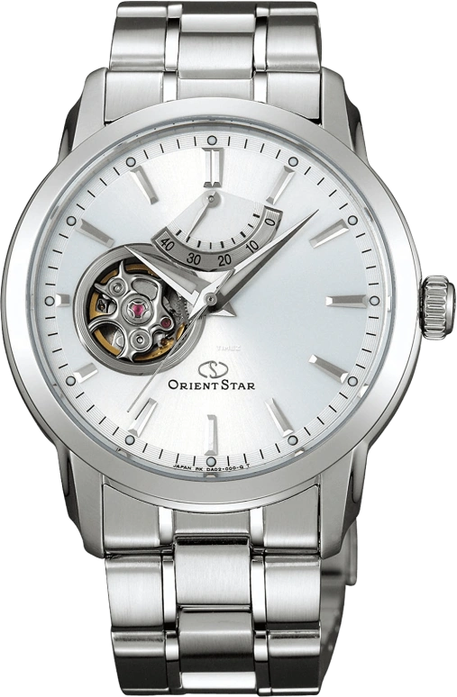 Orient,STAR 39mm,39mm,Stainless Steel,Silver White,Automatic,Power Reserve Indicator,Sapphire,Crystal Glass,SDA02002W0