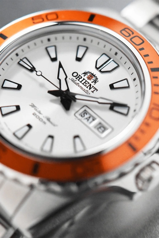 Orient,Other 44.50mm,44.50mm,Stainless Steel,White,Automatic,Date,Day,FEM75007W