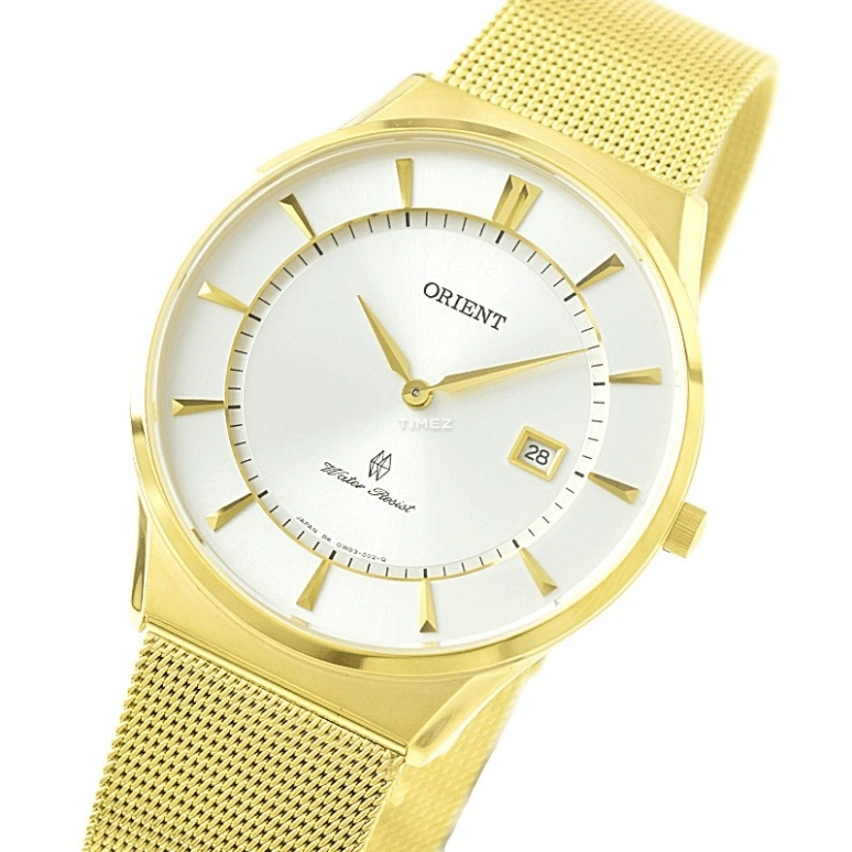 Orient,Other 39mm,39mm,Stainless Steel,White,Quartz,Day,Sapphire,Crystal Glass,SGW03003W0