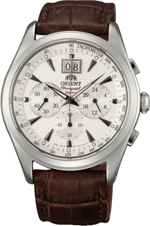 Orient,Classic 41.50mm,41.50mm,Stainless Steel,White,Quartz,Chronograph,Day,FTV01005W