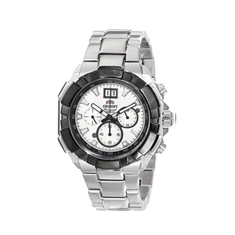 Orient,Sports 45.20mm,45.20mm,Stainless Steel,White,Quartz,Chronograph,Day,Big Date,STV00002W0
