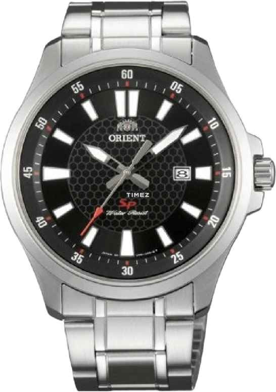Orient,Sports 42mm,42mm,Stainless Steel,Black,Quartz,Day,Sapphire,Crystal Glass,FUNE1003B