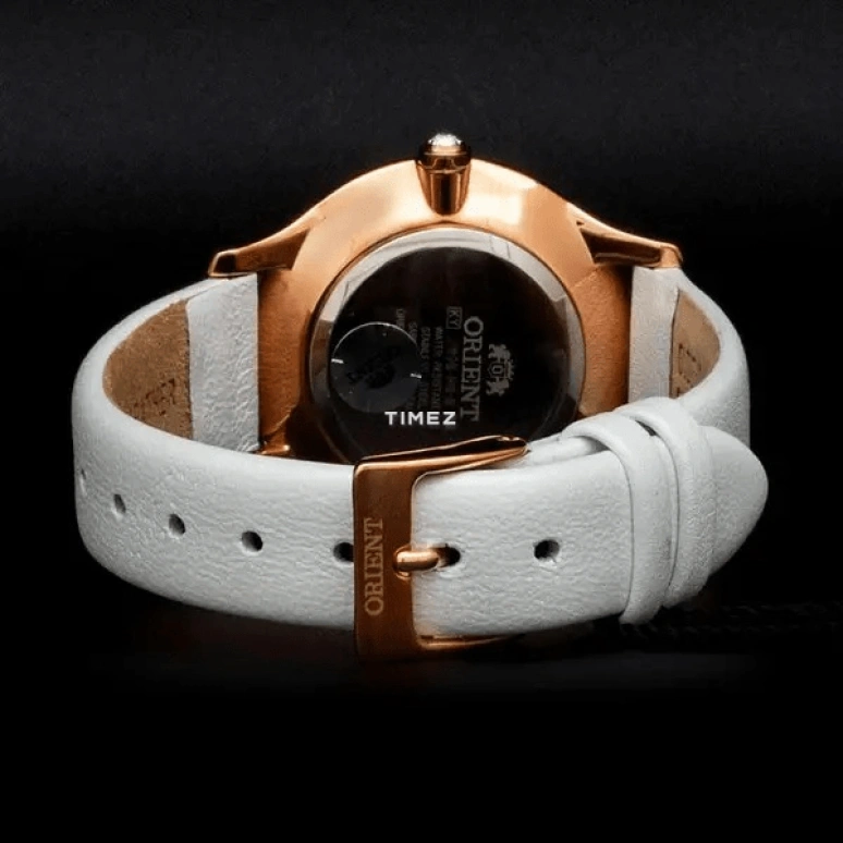 Orient,Other 30.50mm,30.50mm,Stainless Steel,White,Quartz,Round,Rose Gold,FUB9B002W