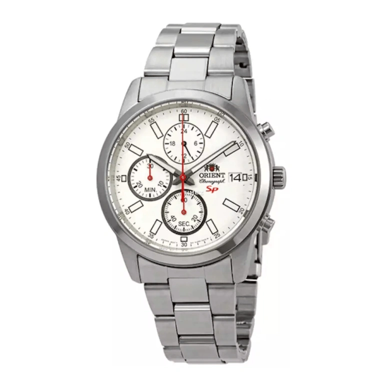 Orient,Other 42mm,42mm,Stainless Steel,White,Quartz,Chronograph,Day,SKU00003W0
