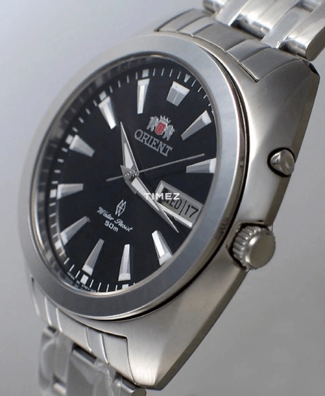 Orient,Other 42mm,42mm,Stainless Steel,Black,Automatic,Date,Day,SEM6V001B2
