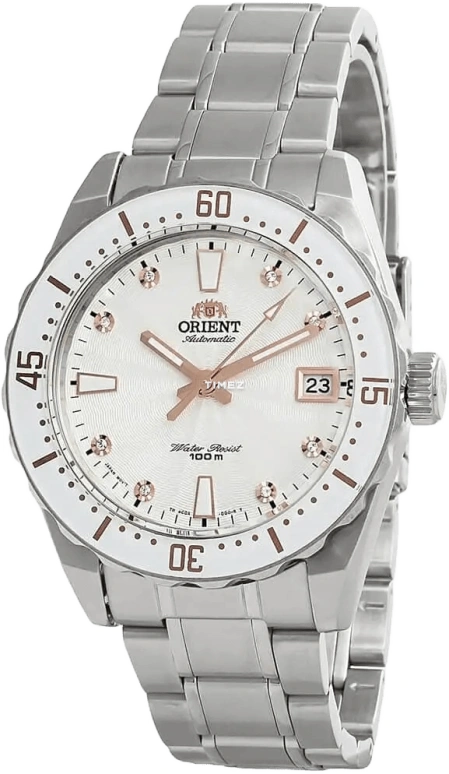 Orient,Other 39mm,39mm,Stainless Steel,White,Automatic,Day,Sapphire,Crystal Glass,FAC0A002W