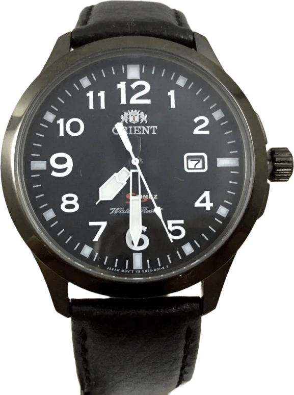 Orient,Sports 42mm,42mm,Stainless Steel,Black,Quartz,Day,Sapphire,Crystal Glass,FUNE4002B