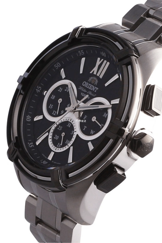Orient,Sports 49mm,49mm,Stainless Steel,Black,Quartz,Date,Day,FUZ01002B