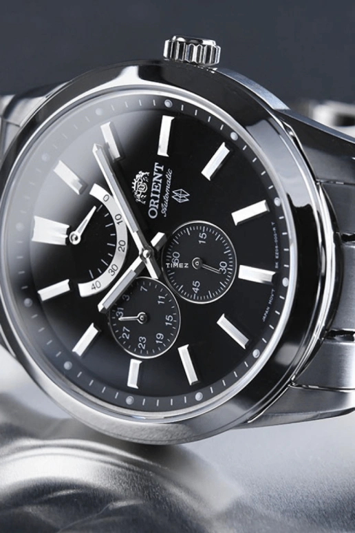Orient,Classic 42mm,42mm,Stainless Steel,Black,Automatic,Day,Power Reserve Indicator,FEZ08001B