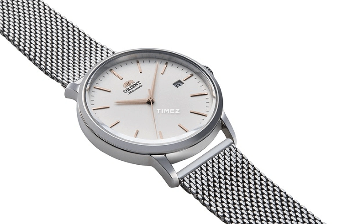 Orient,Other 40mm,40mm,Stainless Steel,White,Automatic,Day,Glass,RA,RA-AC0E07S10B
