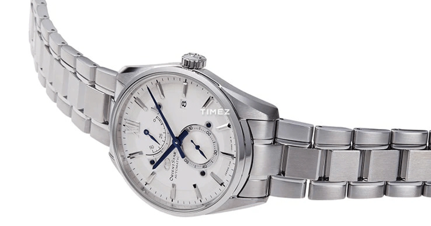 Orient,STAR 40mm,40mm,Stainless Steel,White,Handwound,Day,Power Reserve Indicator,RE,RE-HK0001S00B