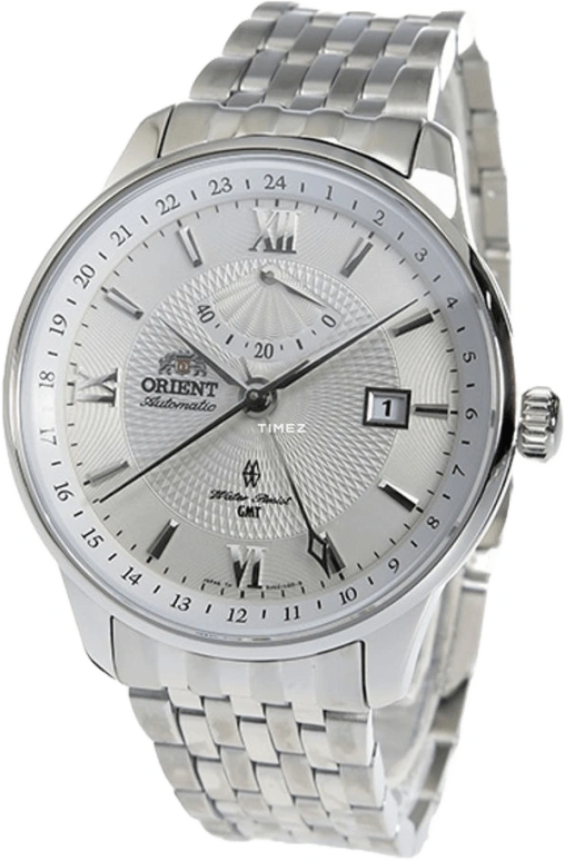 Orient,Classic 41mm,41mm,Stainless Steel,Silver White,Handwound,Automatic,Day,Power Reserve Indicator,Dule Time,SDJ02003W0