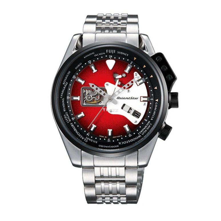 Orient,Revival 44.50mm,44.50mm,Stainless Steel,Red,Handwound,Power Reserve Indicator,Sapphire,Crystal Glass,WZ0171DA