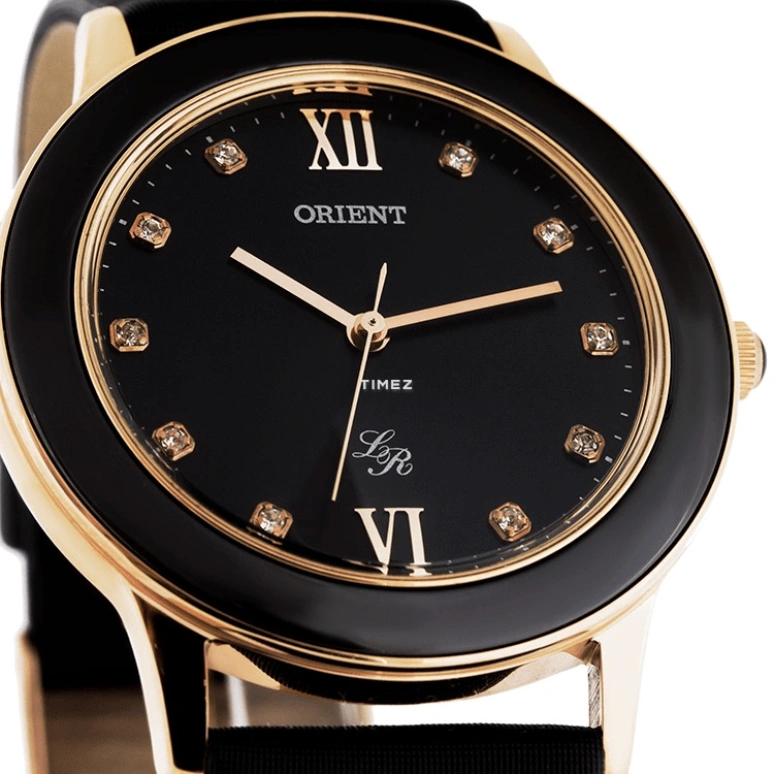 Orient,Other 37mm,37mm,Stainless Steel,Ceramic,Black,Quartz,Hardlex,Glass,Round,QC0Q001B