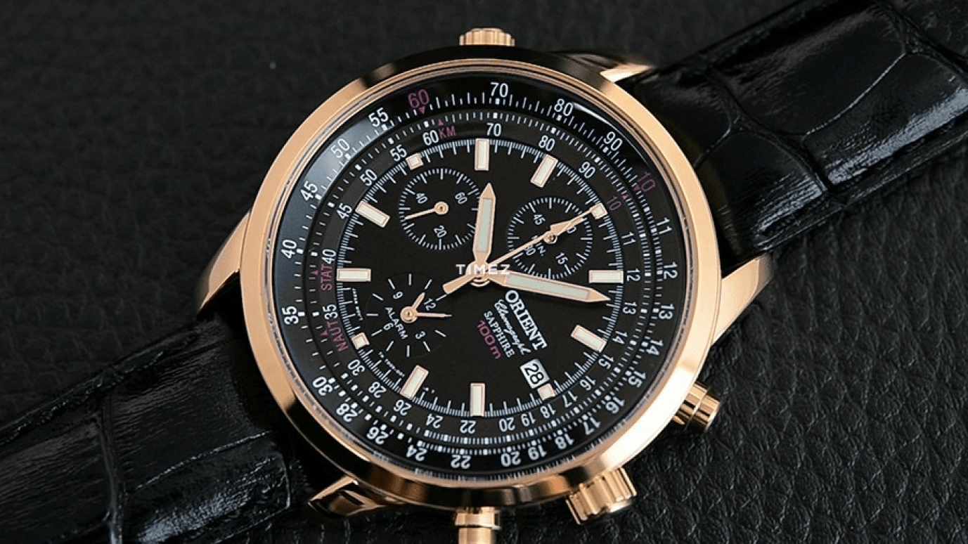 Orient,Sports 43mm,43mm,Stainless Steel,Black,Quartz,Chronograph,Day,Alarm,TD09004B