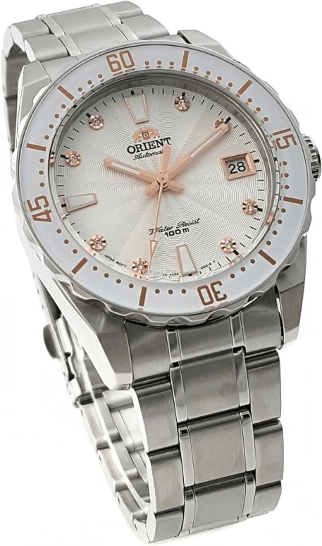 Orient,Other 39mm,39mm,Stainless Steel,White,Automatic,Day,Sapphire,Crystal Glass,FAC0A002W