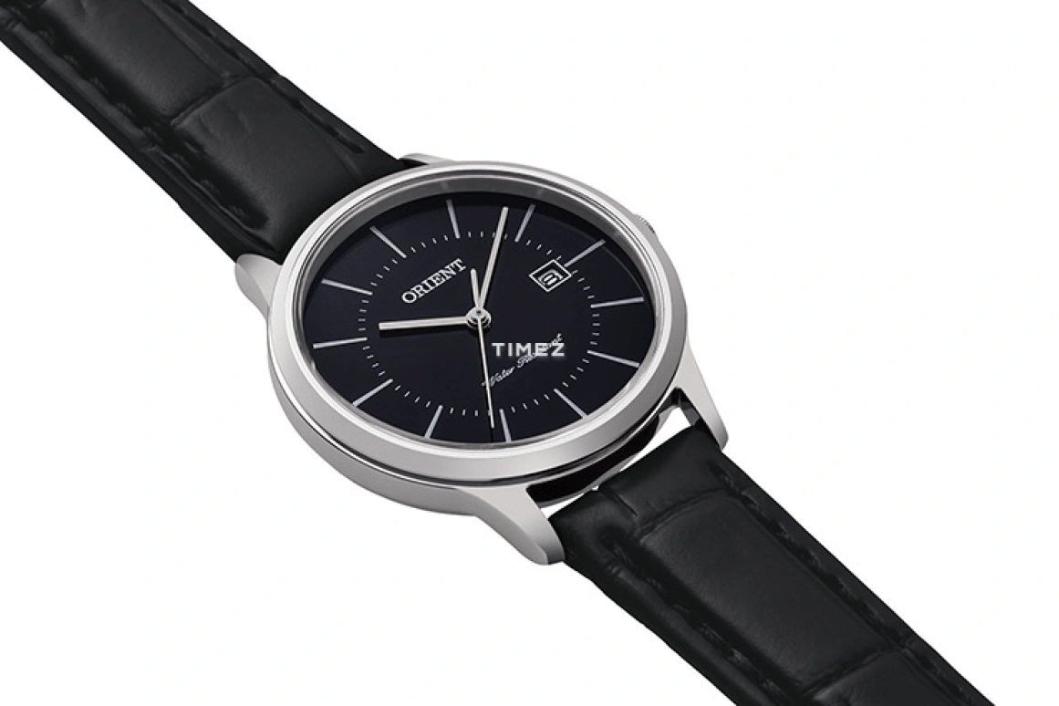 Orient,Classic 30mm,30mm,Stainless Steel,Black,Quartz,Day,Glass,RF,RF-QA0004B