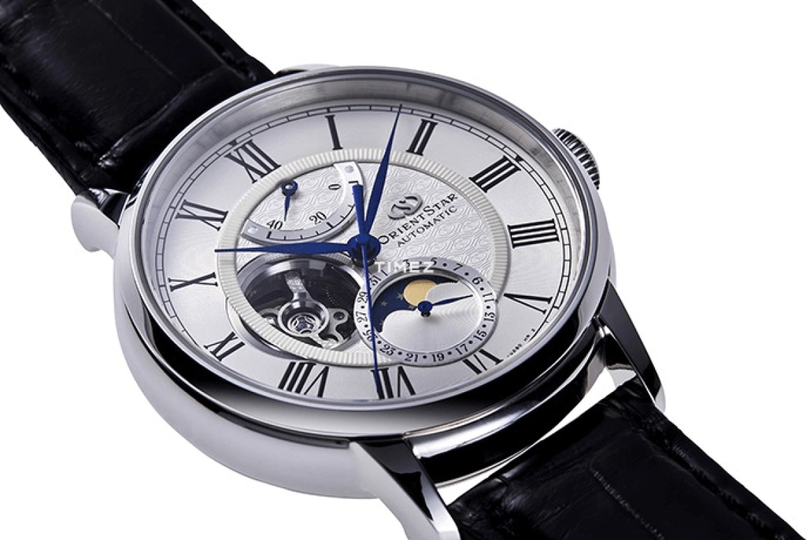 Orient,STAR 41mm,41mm,Stainless Steel,White,Automatic,Moonphase,Day,Power Reserve Indicator,RE,RE-AM0001S