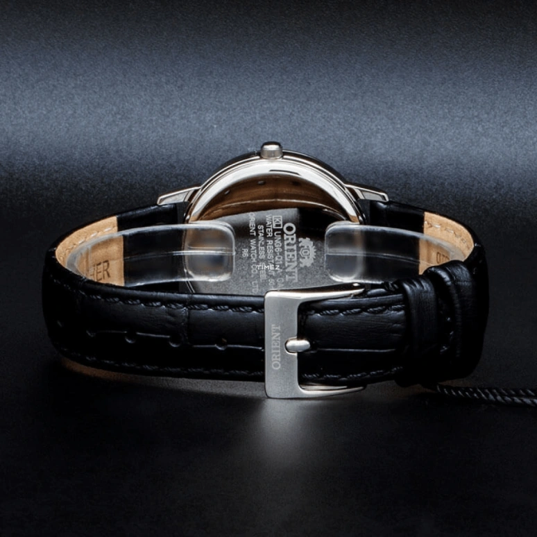Orient,Other 31mm,31mm,Stainless Steel,Coffee,Quartz,Day,Sapphire,Crystal Glass,FUNG6004T