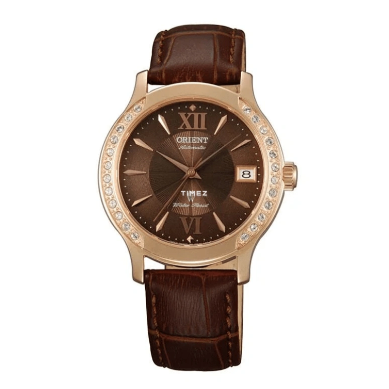 Orient,Other 36mm,36mm,Stainless Steel,Brown,Automatic,Day,Sapphire,Crystal Glass,FER2E001T