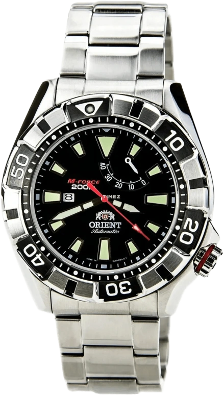 Orient,Other 46mm,46mm,Stainless Steel,Black,Automatic,Day,Power Reserve Indicator,SEL03001B
