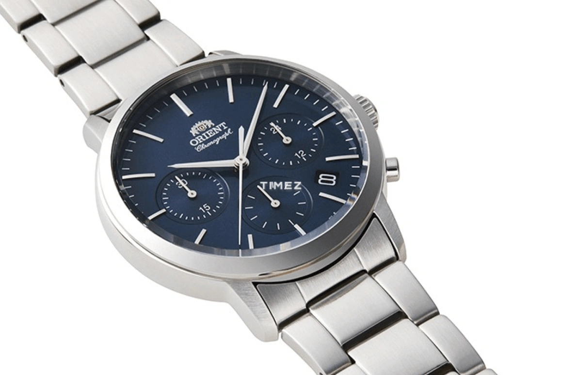 Orient,Sports 40.40mm,40.40mm,Stainless Steel,Blue,Quartz,Chronograph,Day,RA,RA-KV0301L