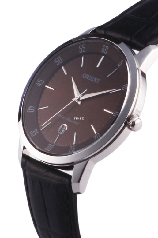 Orient,Other 39mm,39mm,Stainless Steel,Coffee,Quartz,Day,Sapphire,FUNG5003T