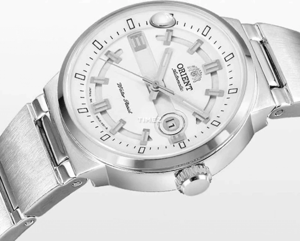 Orient,Other 30mm,30mm,Stainless Steel,White,Automatic,Day,Sapphire,Crystal Glass,SNR1X004W0