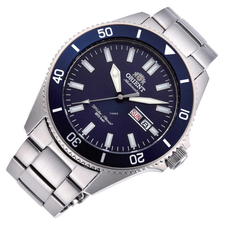 Orient,Other 44mm,44mm,Stainless Steel,Blue,Automatic,Date,Day,RA,RA-AA0009L